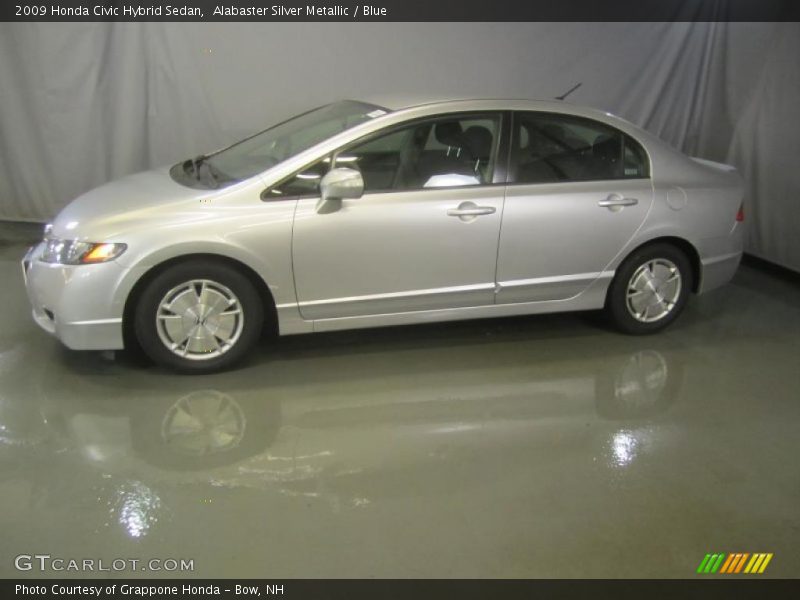 Alabaster Silver Metallic / Blue 2009 Honda Civic Hybrid Sedan