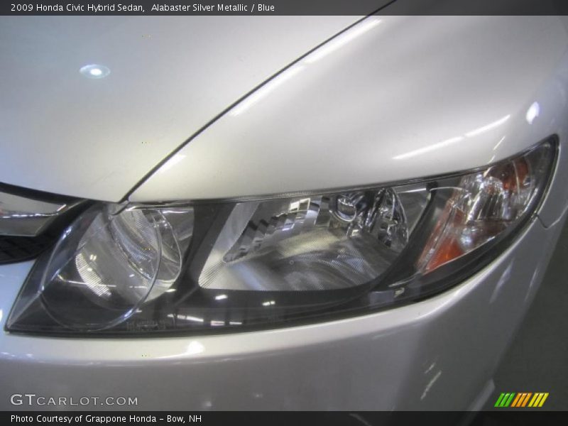Alabaster Silver Metallic / Blue 2009 Honda Civic Hybrid Sedan