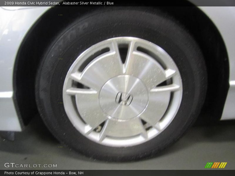 Alabaster Silver Metallic / Blue 2009 Honda Civic Hybrid Sedan