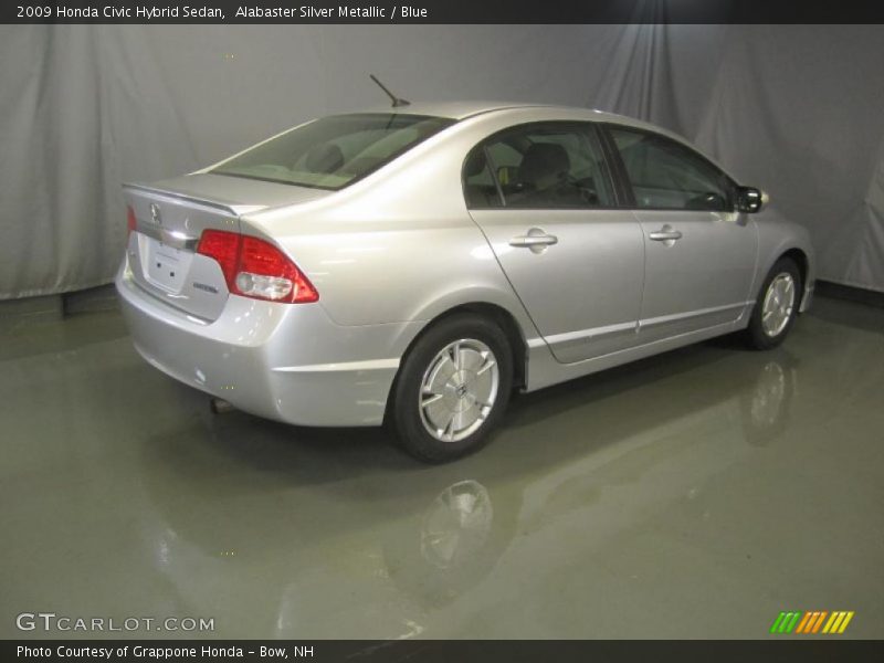 Alabaster Silver Metallic / Blue 2009 Honda Civic Hybrid Sedan
