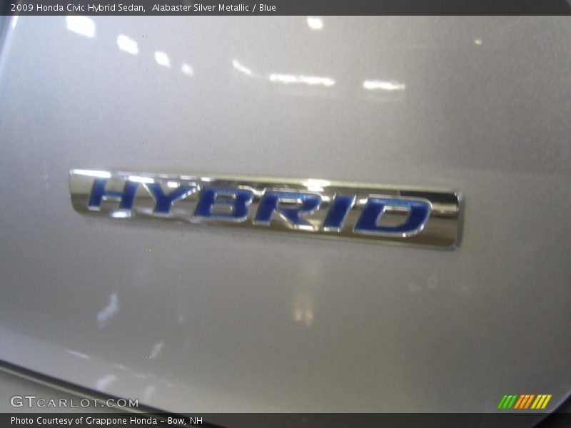 Alabaster Silver Metallic / Blue 2009 Honda Civic Hybrid Sedan