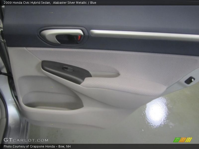 Alabaster Silver Metallic / Blue 2009 Honda Civic Hybrid Sedan