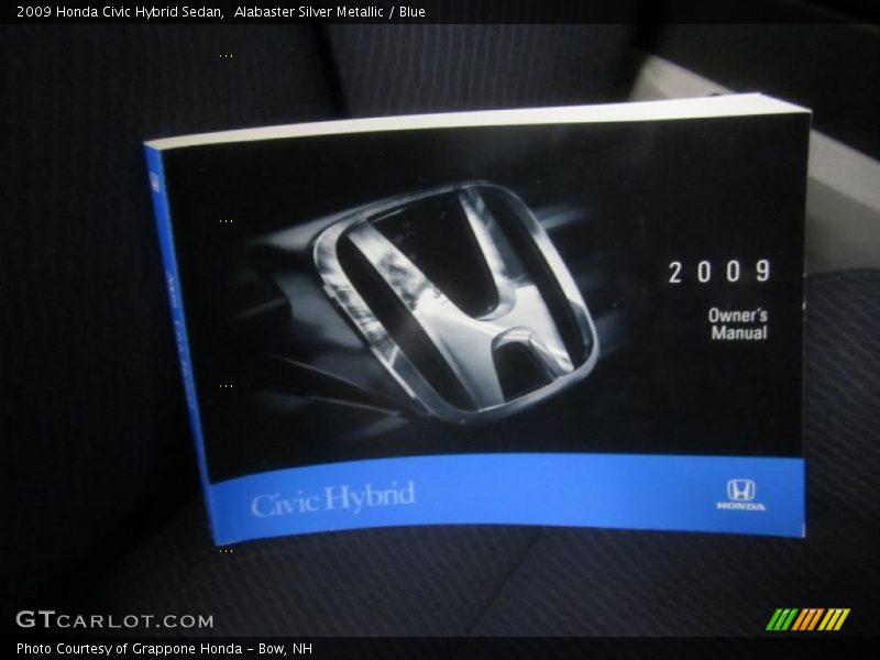 Alabaster Silver Metallic / Blue 2009 Honda Civic Hybrid Sedan
