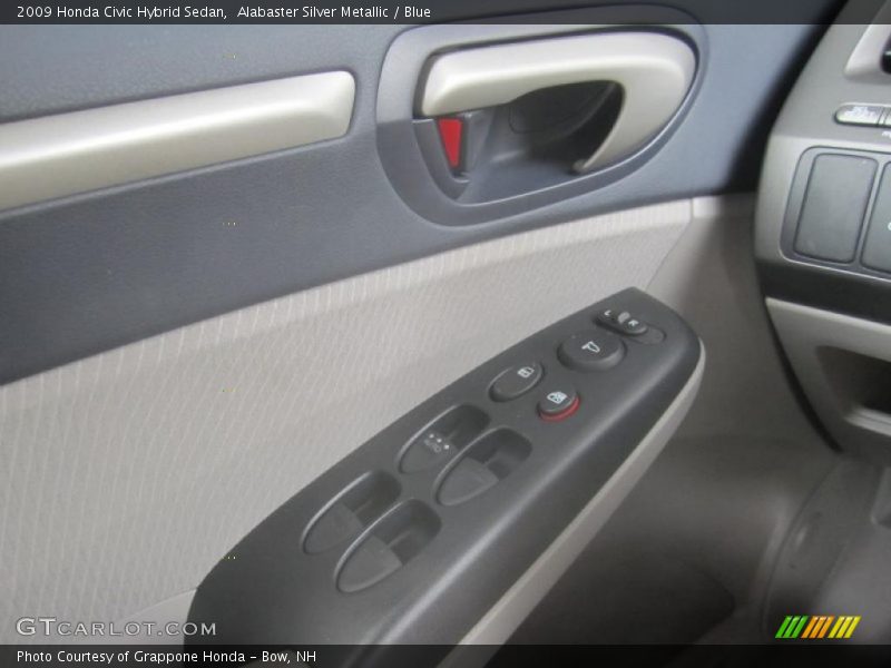 Alabaster Silver Metallic / Blue 2009 Honda Civic Hybrid Sedan