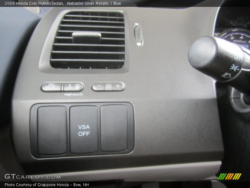 Alabaster Silver Metallic / Blue 2009 Honda Civic Hybrid Sedan