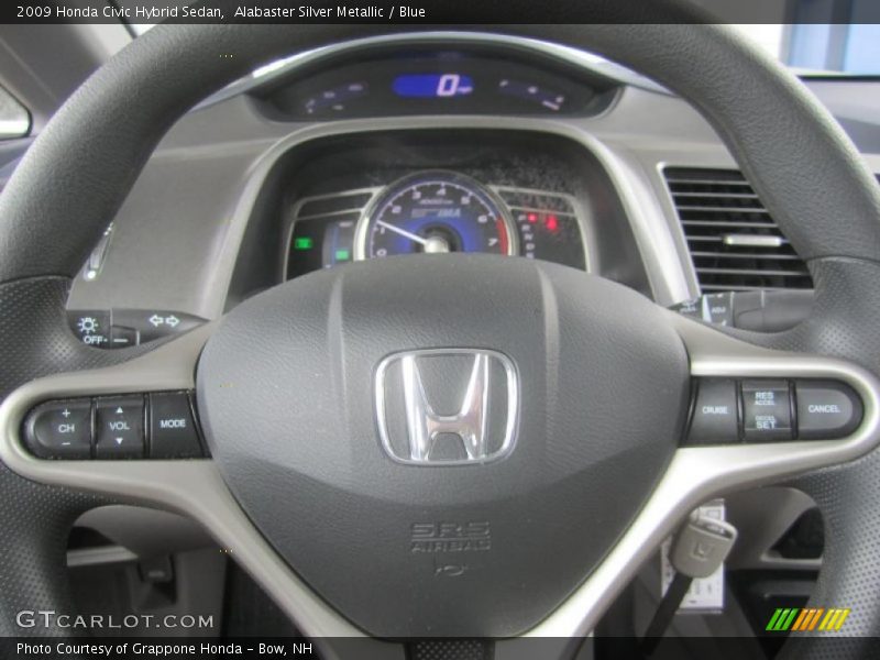 Alabaster Silver Metallic / Blue 2009 Honda Civic Hybrid Sedan