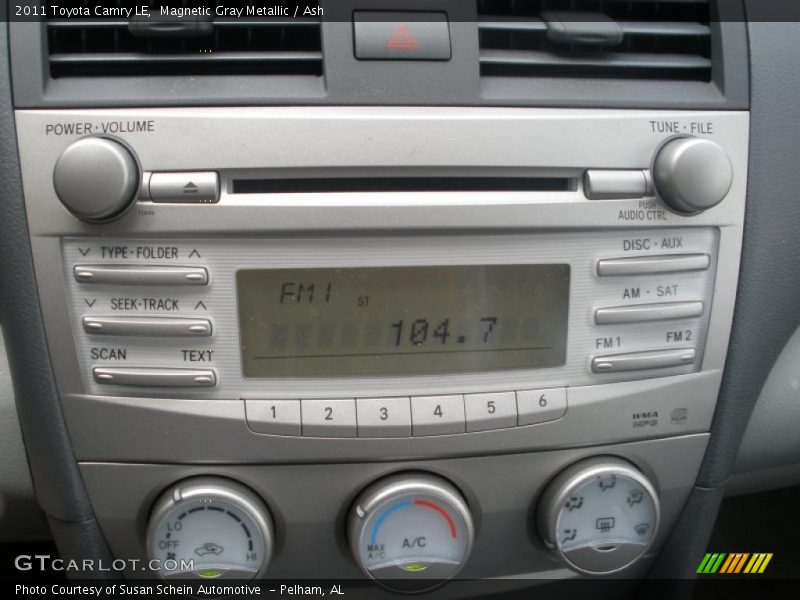 Magnetic Gray Metallic / Ash 2011 Toyota Camry LE
