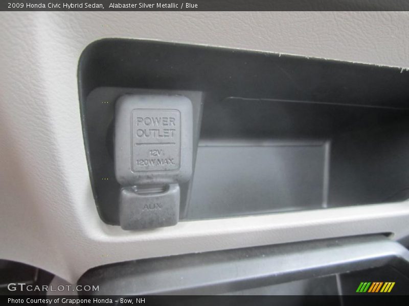 Alabaster Silver Metallic / Blue 2009 Honda Civic Hybrid Sedan