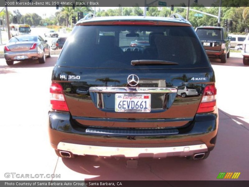 Black / Black 2008 Mercedes-Benz ML 350 4Matic