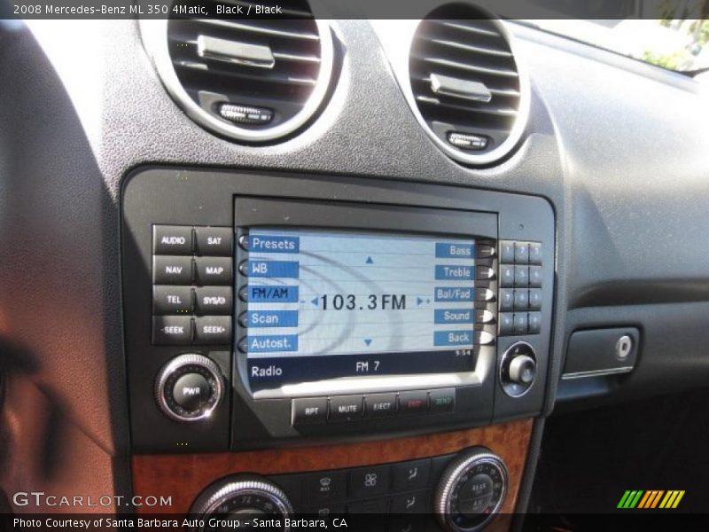 Black / Black 2008 Mercedes-Benz ML 350 4Matic