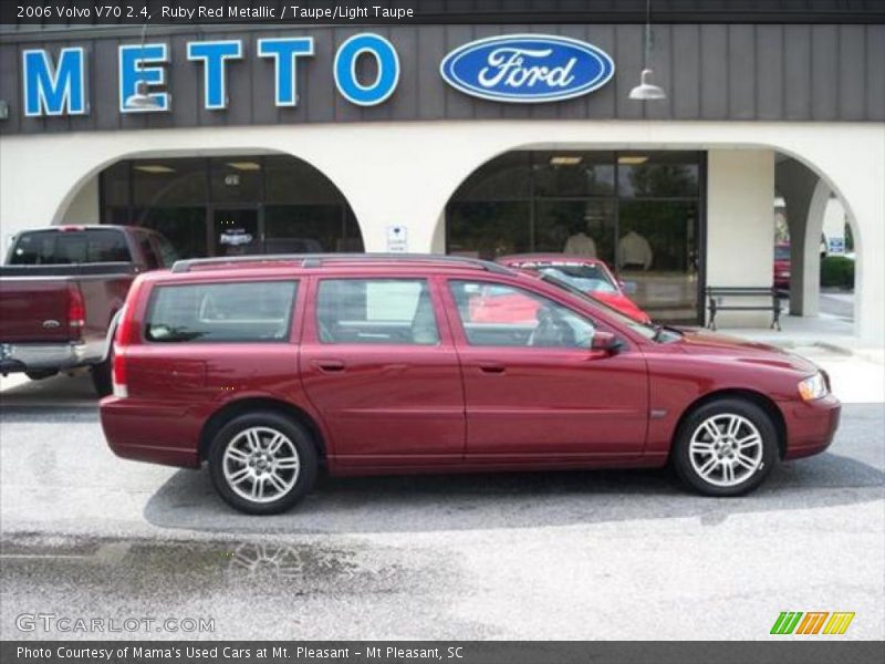 Ruby Red Metallic / Taupe/Light Taupe 2006 Volvo V70 2.4