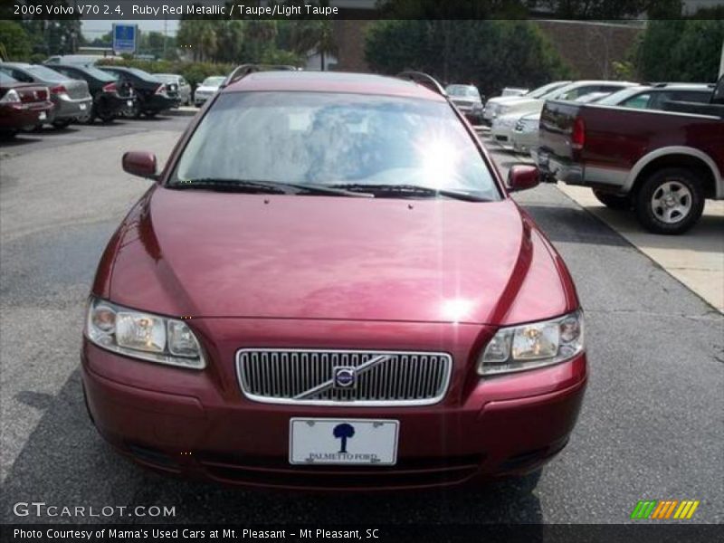 Ruby Red Metallic / Taupe/Light Taupe 2006 Volvo V70 2.4