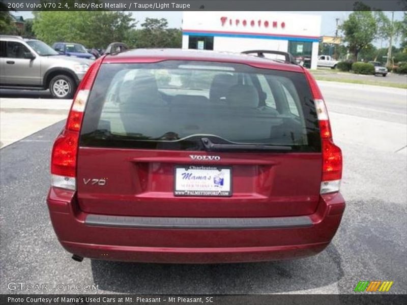 Ruby Red Metallic / Taupe/Light Taupe 2006 Volvo V70 2.4