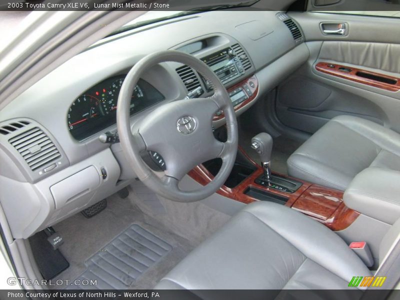 Lunar Mist Metallic / Stone 2003 Toyota Camry XLE V6