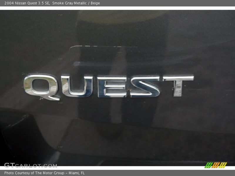 Smoke Gray Metallic / Beige 2004 Nissan Quest 3.5 SE