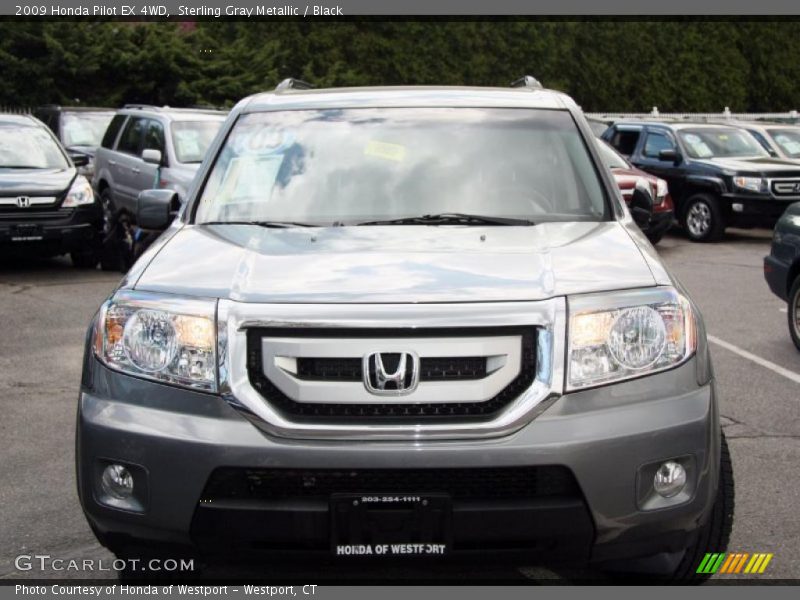 Sterling Gray Metallic / Black 2009 Honda Pilot EX 4WD