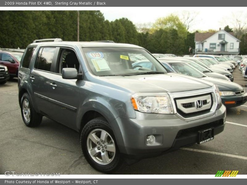 Sterling Gray Metallic / Black 2009 Honda Pilot EX 4WD