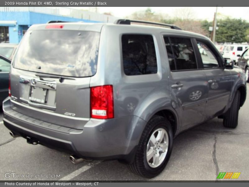 Sterling Gray Metallic / Black 2009 Honda Pilot EX 4WD