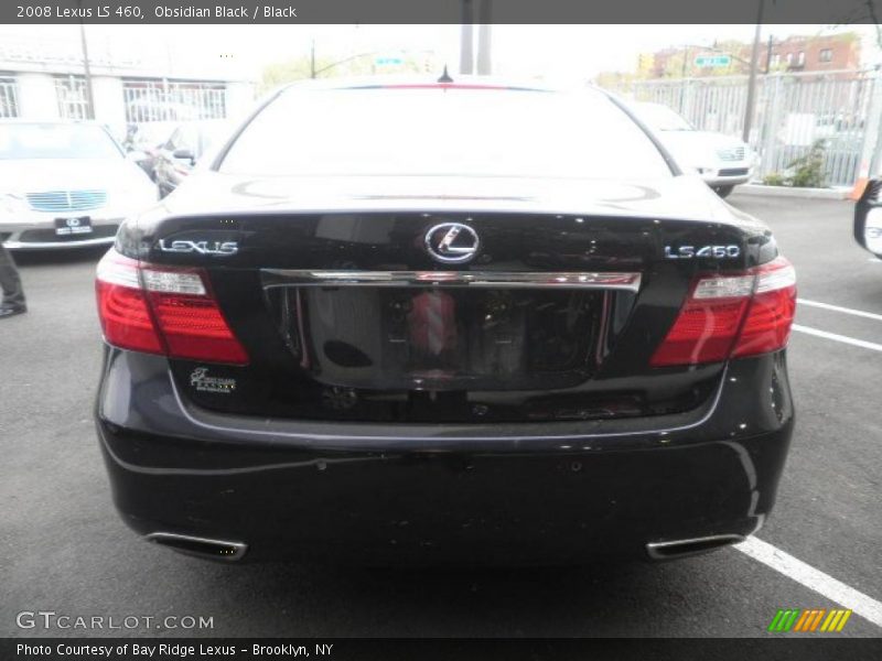 Obsidian Black / Black 2008 Lexus LS 460