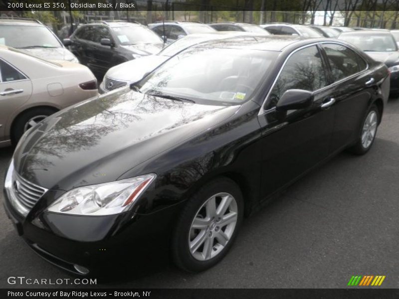 Obsidian Black / Black 2008 Lexus ES 350