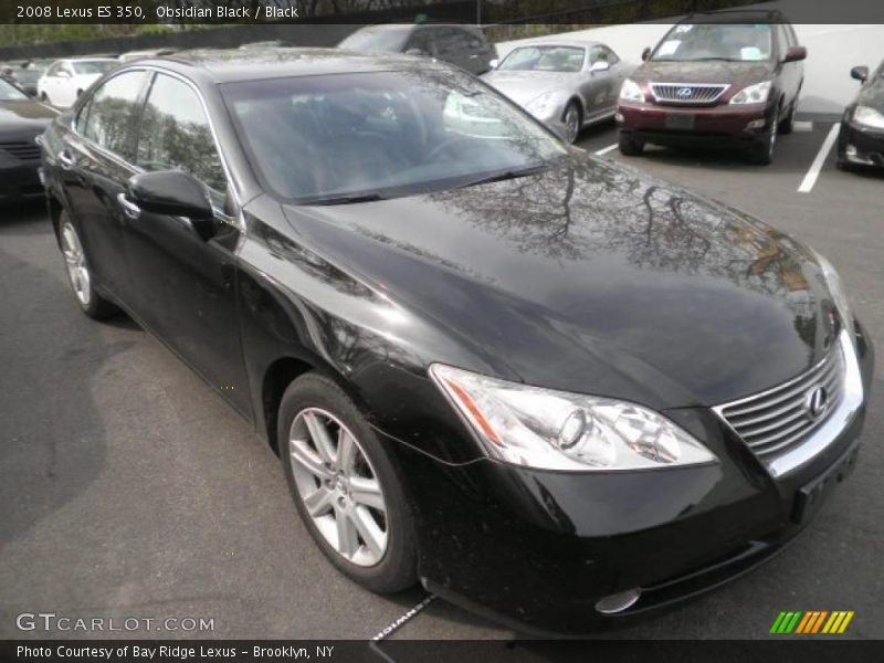Obsidian Black / Black 2008 Lexus ES 350