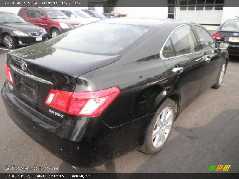 Obsidian Black / Black 2008 Lexus ES 350