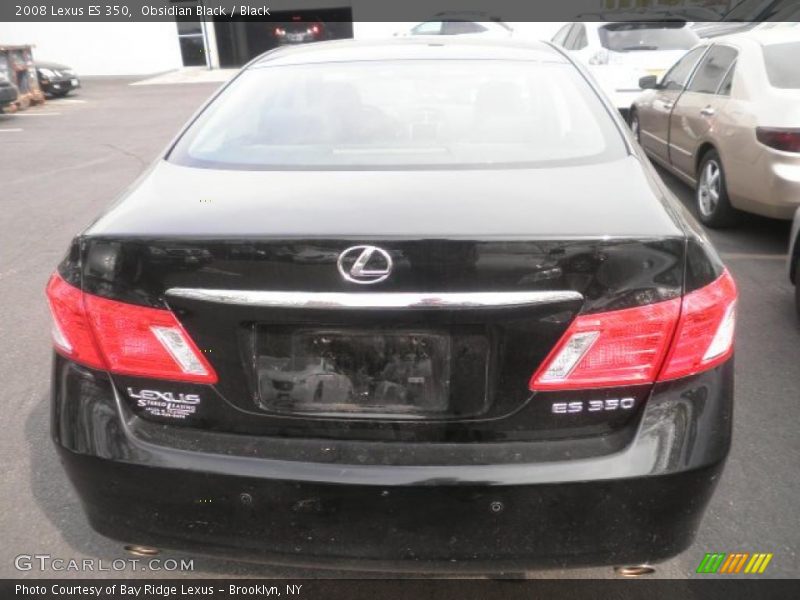 Obsidian Black / Black 2008 Lexus ES 350