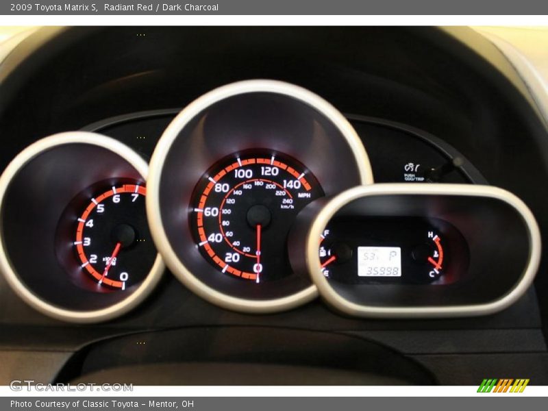 Radiant Red / Dark Charcoal 2009 Toyota Matrix S