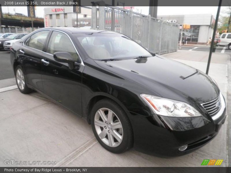 Obsidian Black / Black 2008 Lexus ES 350