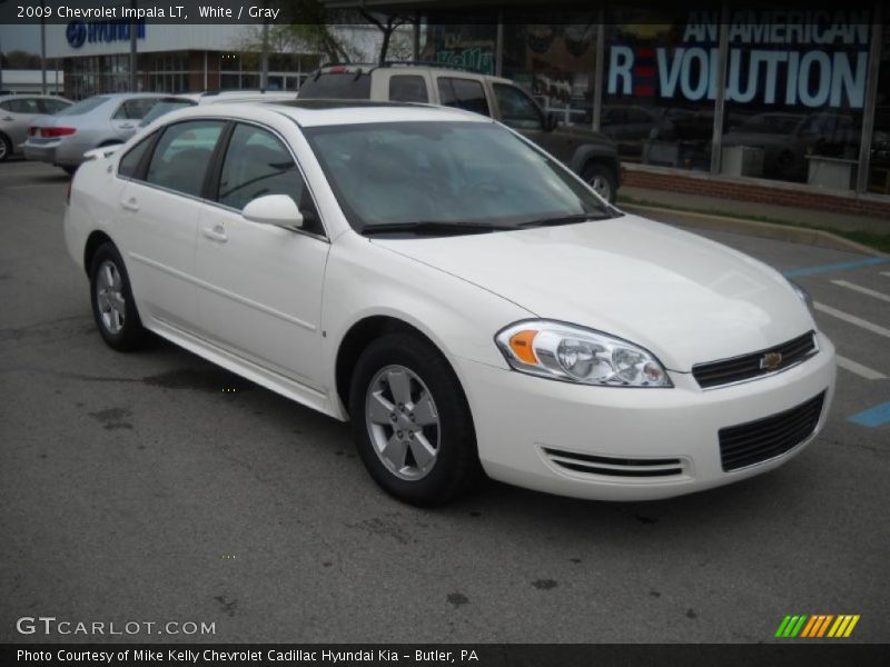 White / Gray 2009 Chevrolet Impala LT