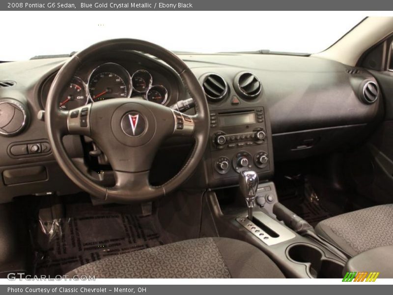 Blue Gold Crystal Metallic / Ebony Black 2008 Pontiac G6 Sedan