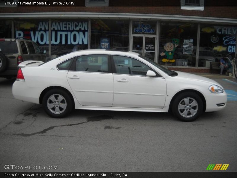 White / Gray 2009 Chevrolet Impala LT