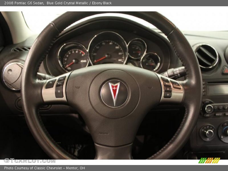 Blue Gold Crystal Metallic / Ebony Black 2008 Pontiac G6 Sedan