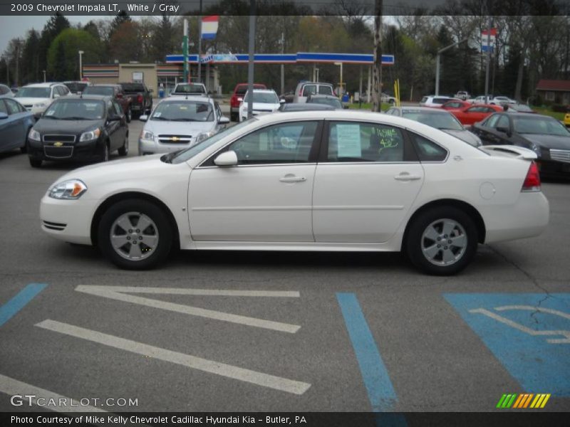 White / Gray 2009 Chevrolet Impala LT