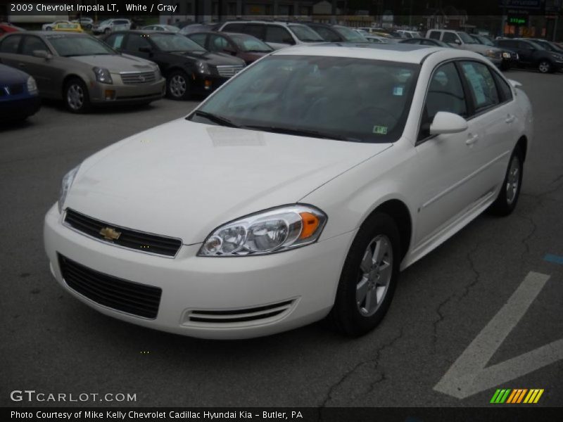 White / Gray 2009 Chevrolet Impala LT