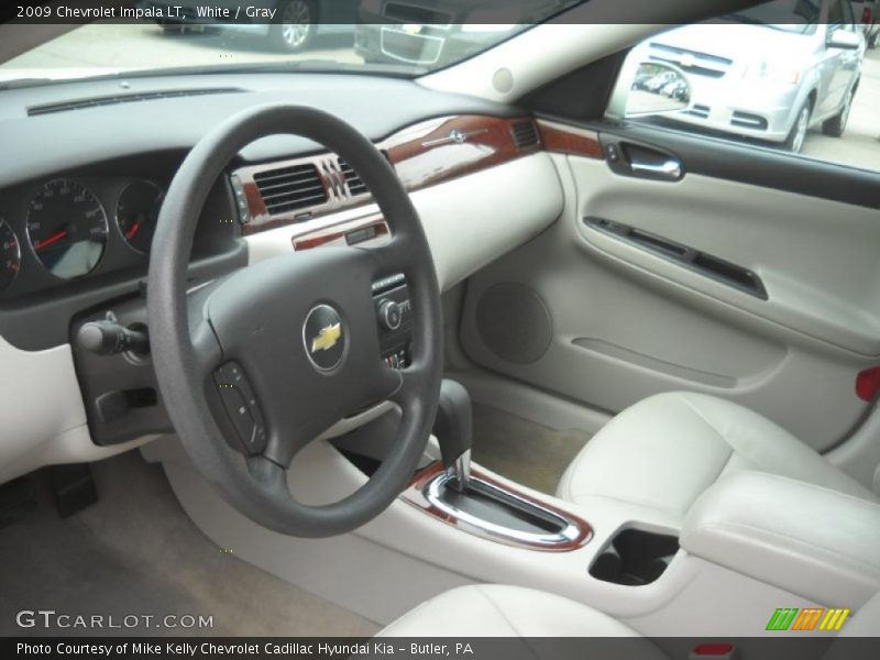 White / Gray 2009 Chevrolet Impala LT