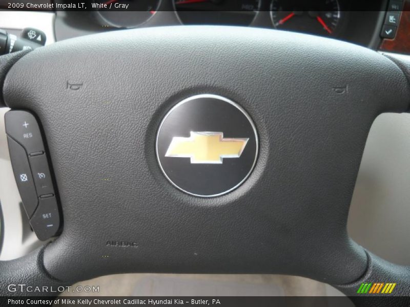 White / Gray 2009 Chevrolet Impala LT