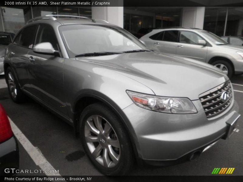 Sheer Platinum Metallic / Graphite 2008 Infiniti FX 35 AWD