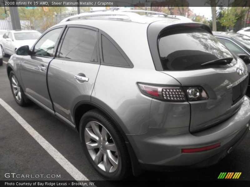Sheer Platinum Metallic / Graphite 2008 Infiniti FX 35 AWD