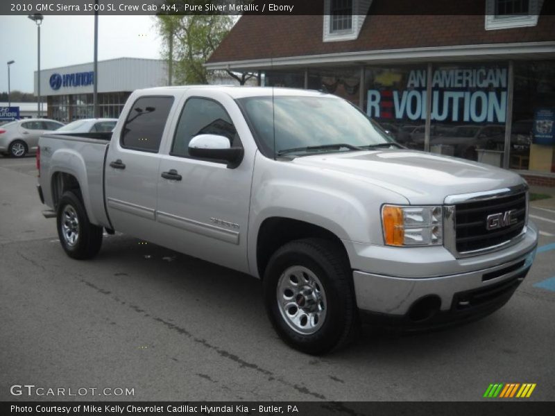 Pure Silver Metallic / Ebony 2010 GMC Sierra 1500 SL Crew Cab 4x4