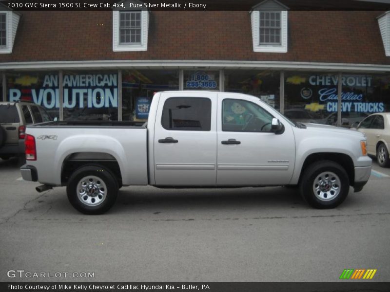 Pure Silver Metallic / Ebony 2010 GMC Sierra 1500 SL Crew Cab 4x4