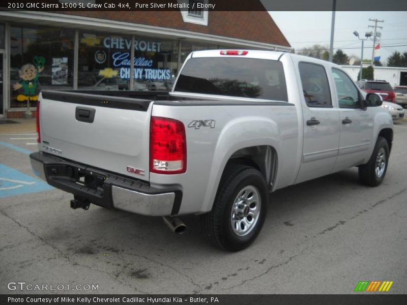 Pure Silver Metallic / Ebony 2010 GMC Sierra 1500 SL Crew Cab 4x4