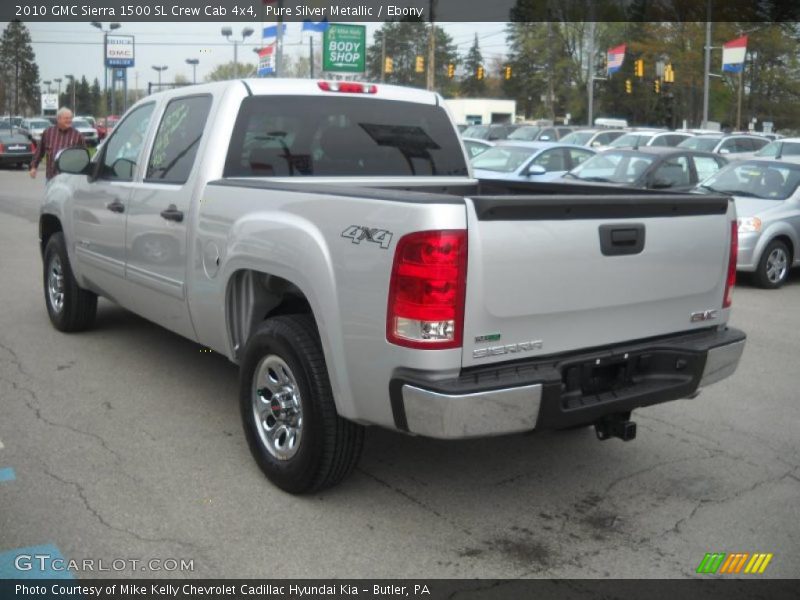 Pure Silver Metallic / Ebony 2010 GMC Sierra 1500 SL Crew Cab 4x4
