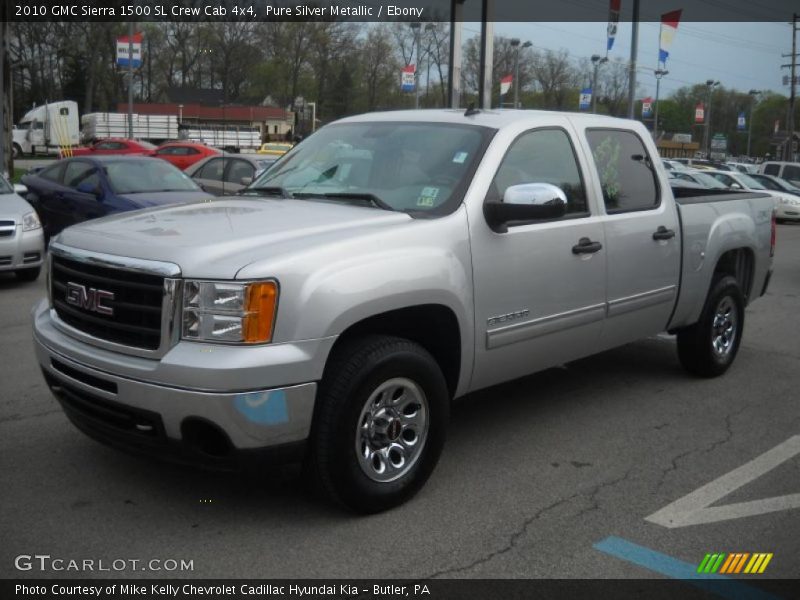 Pure Silver Metallic / Ebony 2010 GMC Sierra 1500 SL Crew Cab 4x4