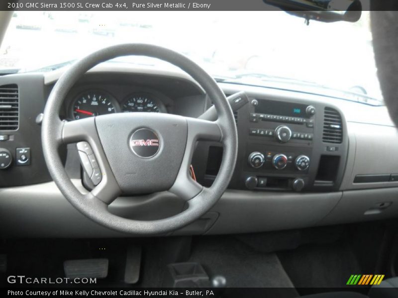 Pure Silver Metallic / Ebony 2010 GMC Sierra 1500 SL Crew Cab 4x4
