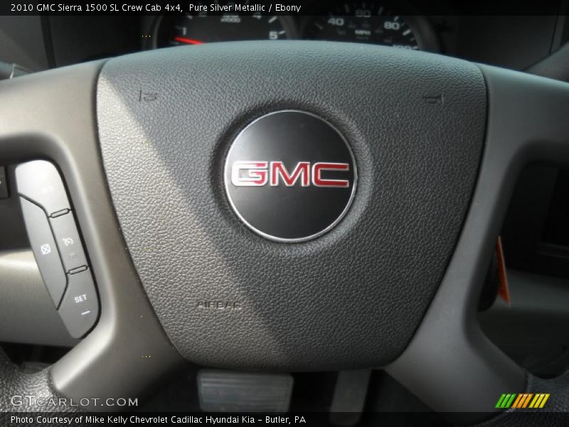 Pure Silver Metallic / Ebony 2010 GMC Sierra 1500 SL Crew Cab 4x4