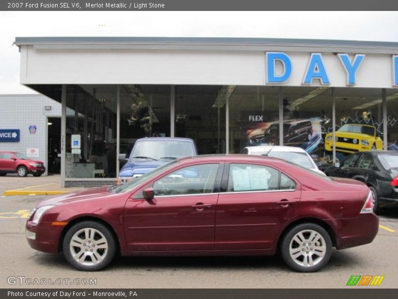 Merlot Metallic / Light Stone 2007 Ford Fusion SEL V6