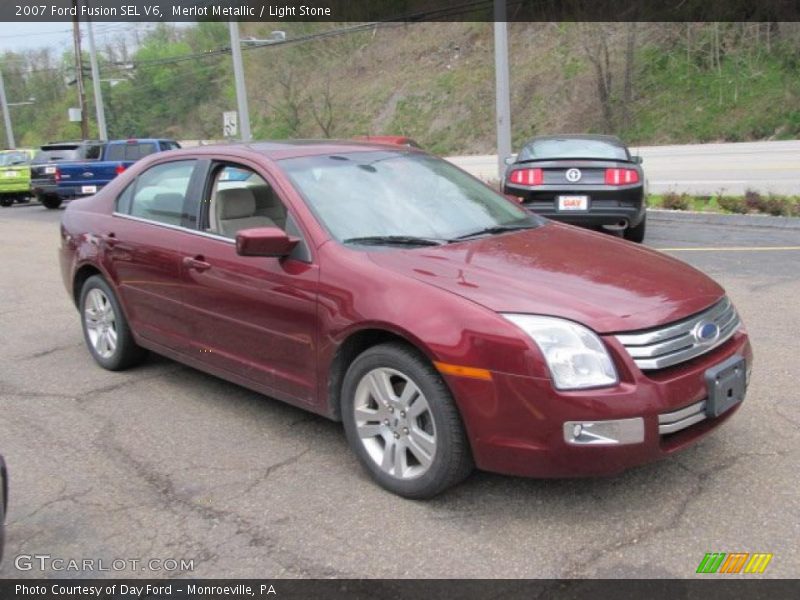 Merlot Metallic / Light Stone 2007 Ford Fusion SEL V6