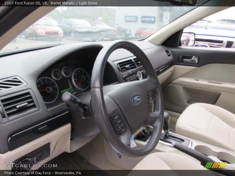 Merlot Metallic / Light Stone 2007 Ford Fusion SEL V6