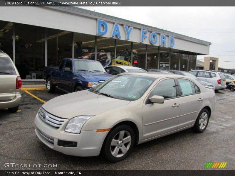 Smokestone Metallic / Charcoal Black 2009 Ford Fusion SE V6 AWD